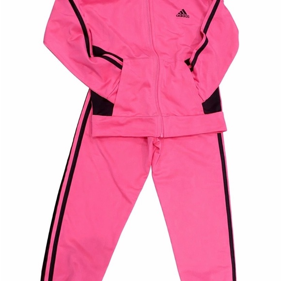 adidas Other - Adidas Hot Pink Track Suit - Jacket and Pants - with Black Accents, Size 5T